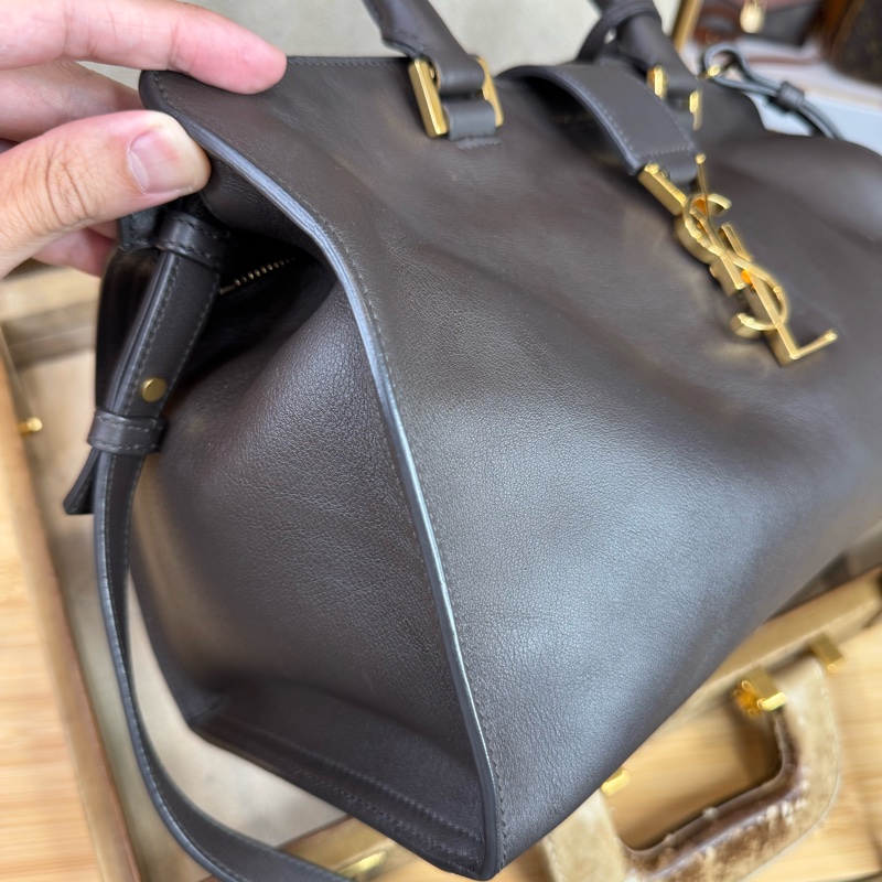 上架中🔑Saint Laurent (YSL) 深灰紫cabas醫生包/波士頓包-1