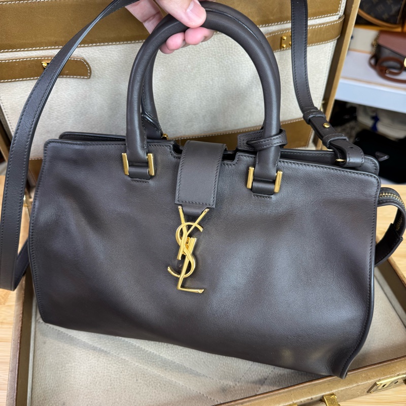 上架中🔑Saint Laurent (YSL) 深灰紫cabas醫生包/波士頓包-3