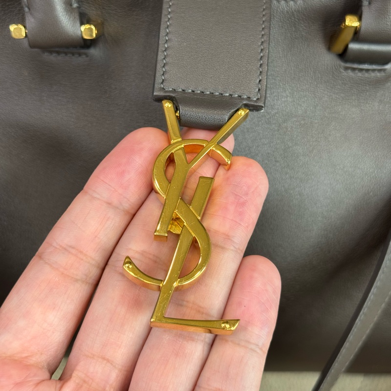 上架中🔑Saint Laurent (YSL) 深灰紫cabas醫生包/波士頓包-11