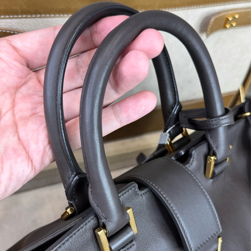 上架中🔑Saint Laurent (YSL) 深灰紫cabas醫生包/波士頓包-12