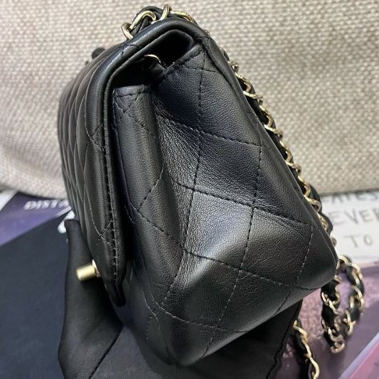 香奈兒CHANEL黑金方胖子鏈條包-2