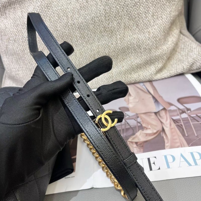 芯片款 香奈兒CHANEL馬鞍黑金風琴包-9