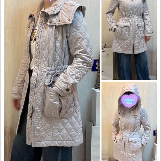 BURBERRY 英國BRIT石色絎縫外套S-0