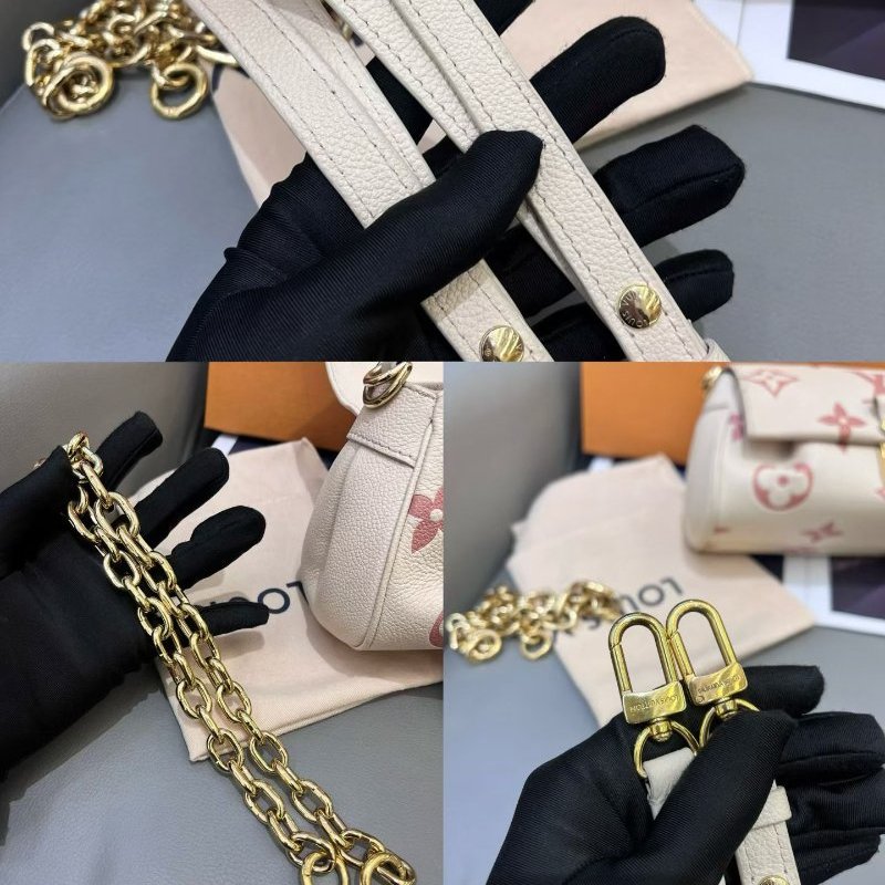 芯片款 LV路易威登草莓牛奶全皮favorite摯愛雲朵包-9