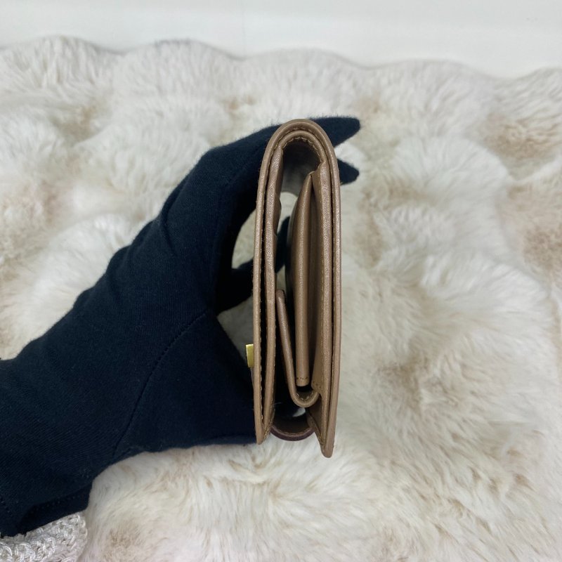 Gucci GG Monogram 老花帆布雙摺錢包(黃)-1