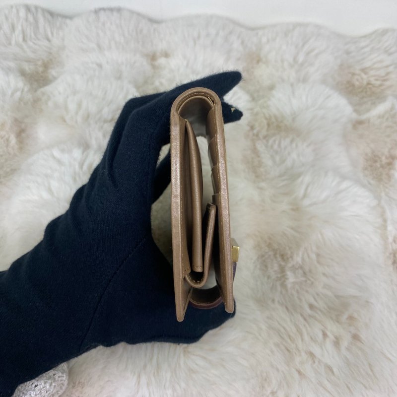 Gucci GG Monogram 老花帆布雙摺錢包(黃)-2