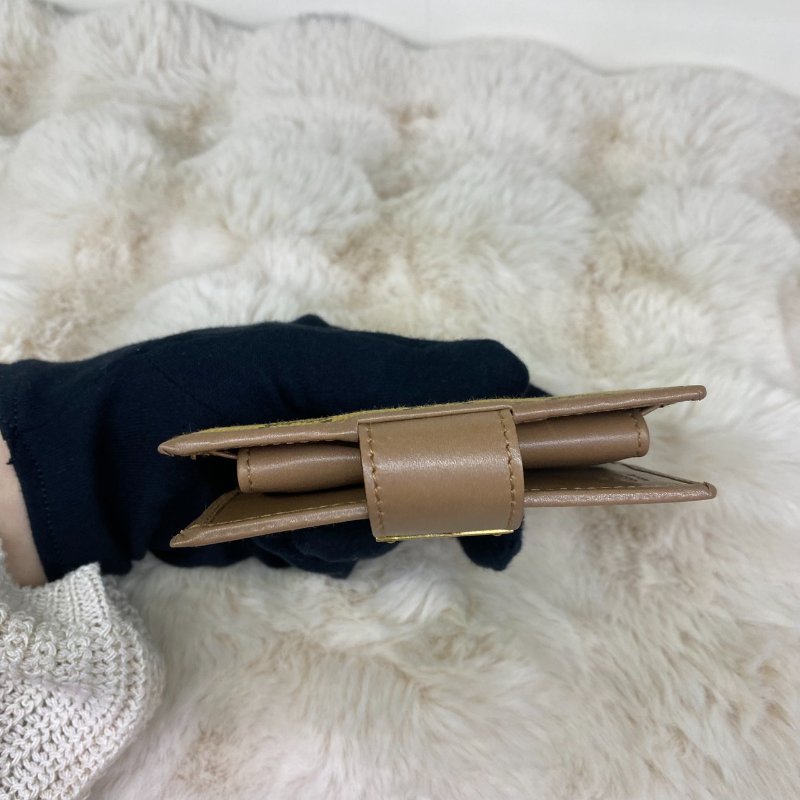 Gucci GG Monogram 老花帆布雙摺錢包(黃)-3