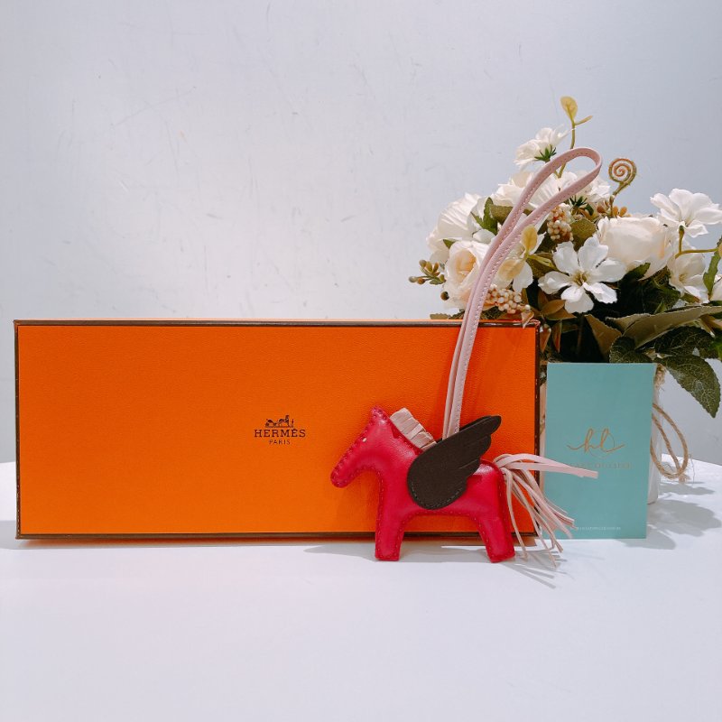 TW4681 Hermes 愛馬仕小號飛馬吊飾Rodeo Pegase PM Charm Rose Mexico-0