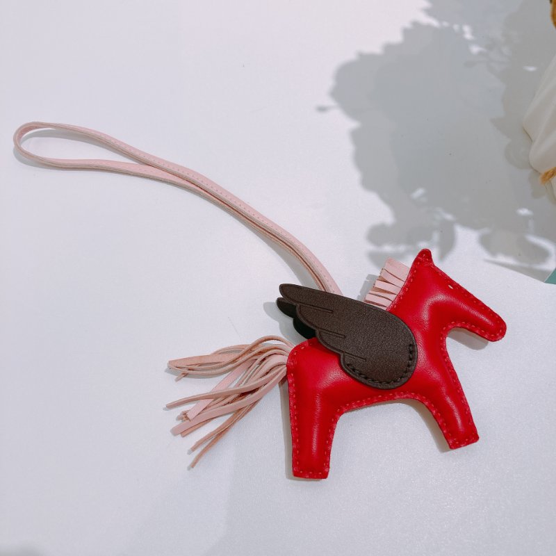 TW4681 Hermes 愛馬仕小號飛馬吊飾Rodeo Pegase PM Charm Rose Mexico-1