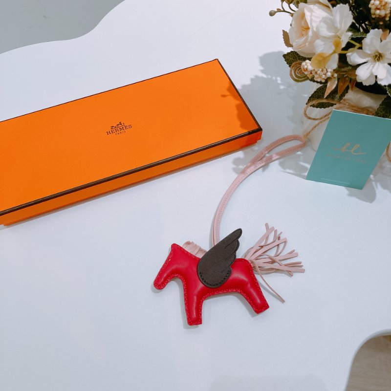 TW4681 Hermes 愛馬仕小號飛馬吊飾Rodeo Pegase PM Charm Rose Mexico-23
