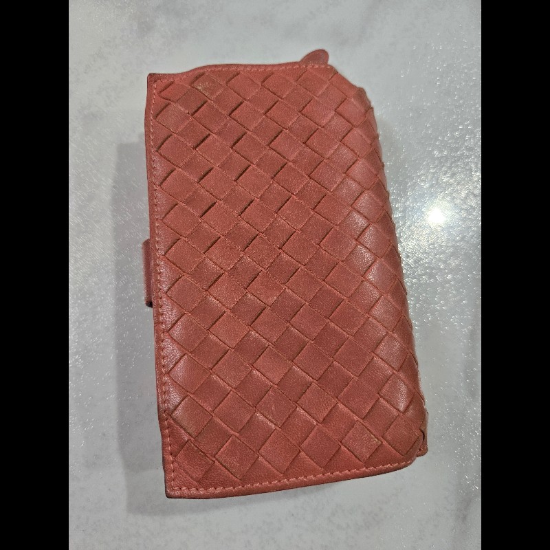 Bottega Veneta BV 小羊皮編織中夾-11