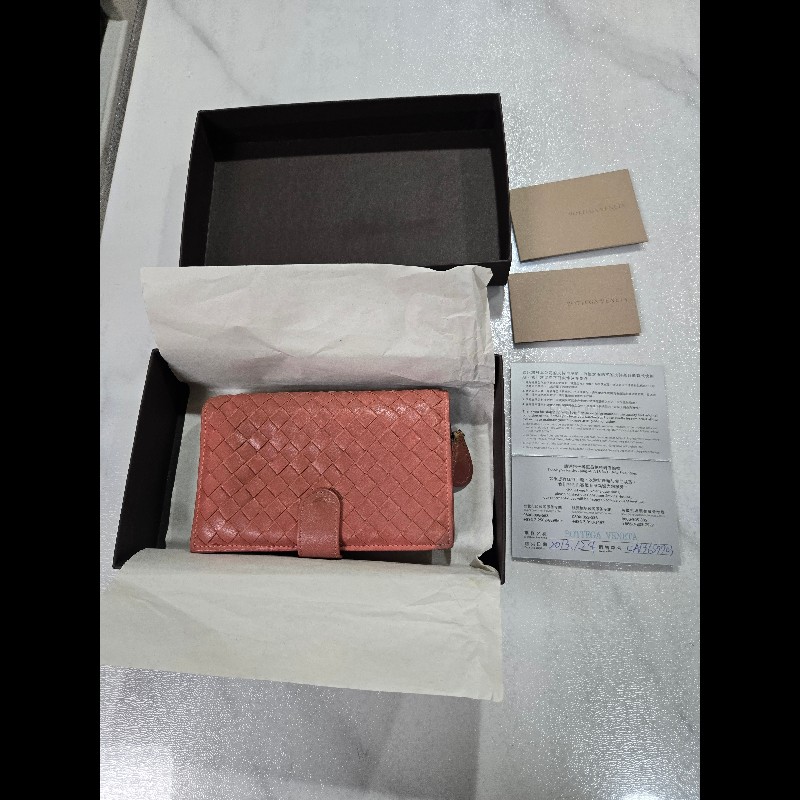 Bottega Veneta BV 小羊皮編織中夾-18