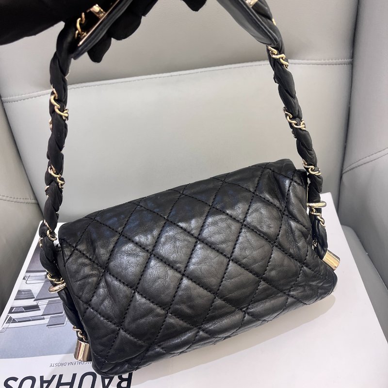 香奈兒Chanel黑金CF麻花鏈條單肩包-1