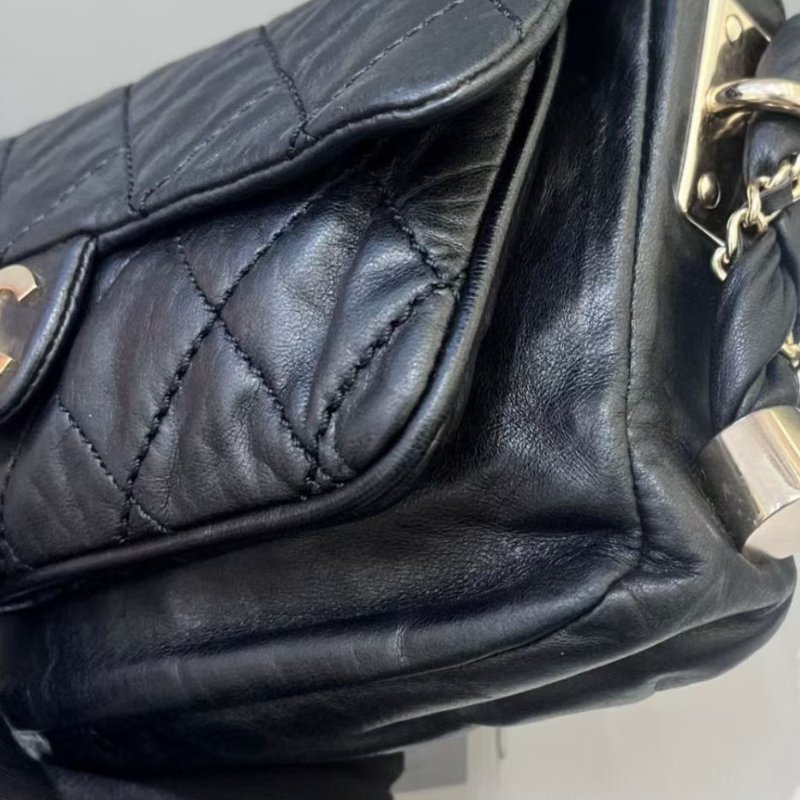 香奈兒Chanel黑金CF麻花鏈條單肩包-5