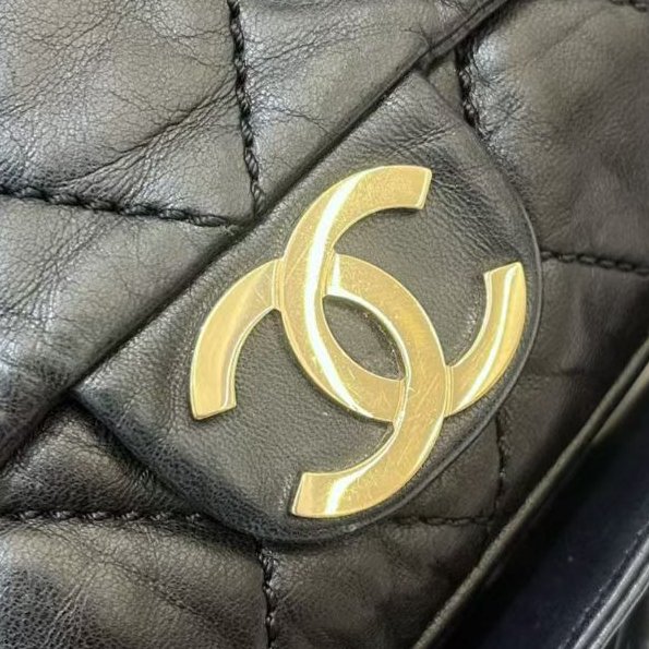 香奈兒Chanel黑金CF麻花鏈條單肩包-11