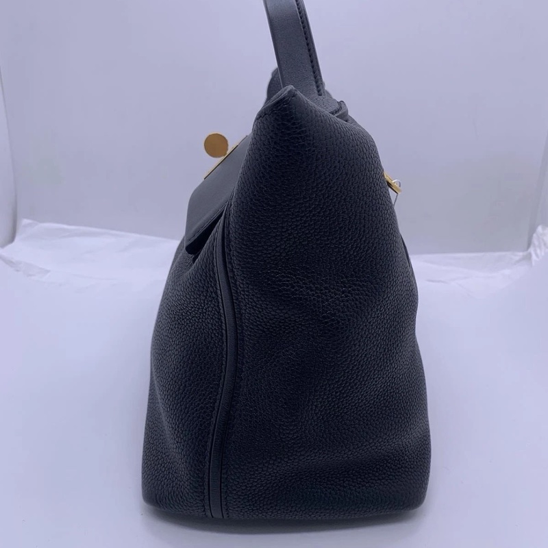 Hermes愛馬仕2424小號 黑色 金扣 c刻 尺寸29cm-3