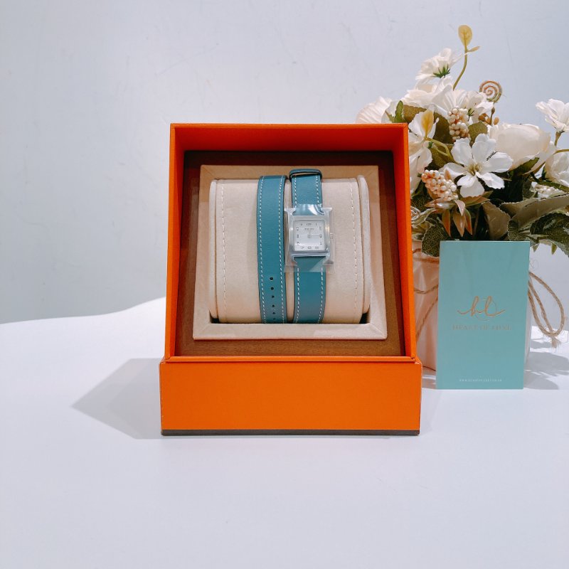 TW4684 Hermes 愛馬仕雙皮帶H字石英錶Heure H Small Model 21mm Double Tour Watch-0