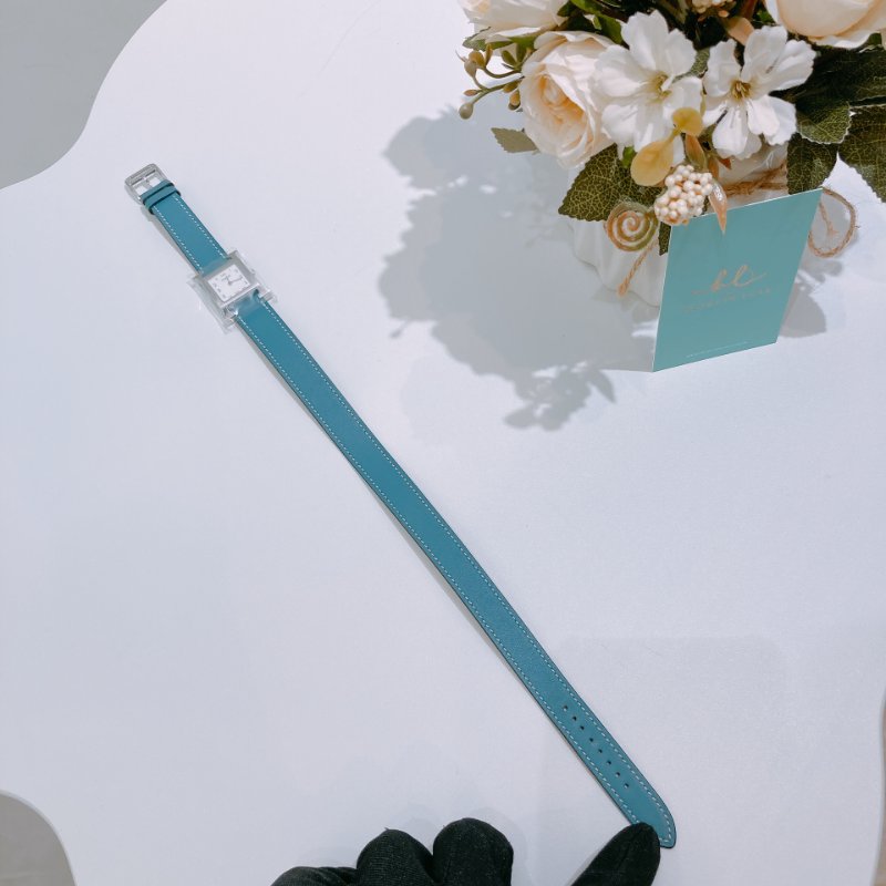 TW4684 Hermes 愛馬仕雙皮帶H字石英錶Heure H Small Model 21mm Double Tour Watch-15