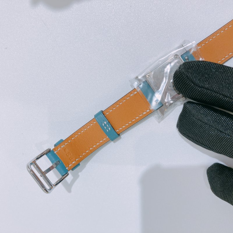 TW4684 Hermes 愛馬仕雙皮帶H字石英錶Heure H Small Model 21mm Double Tour Watch-19
