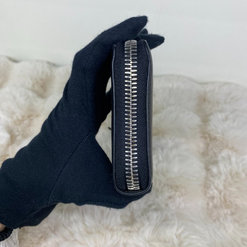 BALENCIAGA ㄇ字拉鍊長夾(黑)-1