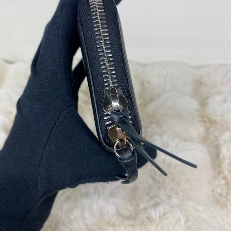 BALENCIAGA ㄇ字拉鍊長夾(黑)-5
