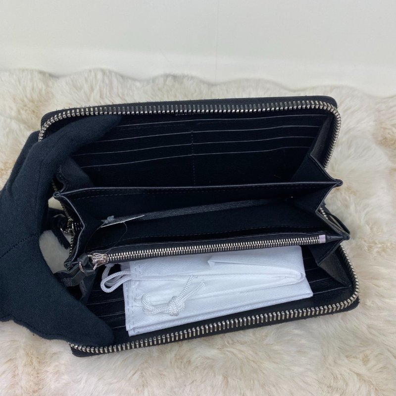 BALENCIAGA ㄇ字拉鍊長夾(黑)-9