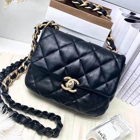 🈶購證 #絕版收藏 #配件齊 香奈兒黑金22s鴛鴦鏈條方胖子 晶片款