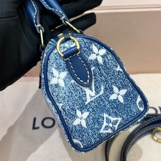 LV路易威登丹寧牛仔speedy nano枕頭包-2