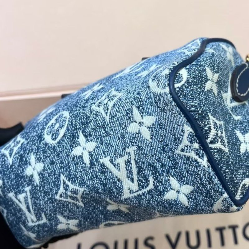 LV路易威登丹寧牛仔speedy nano枕頭包-4