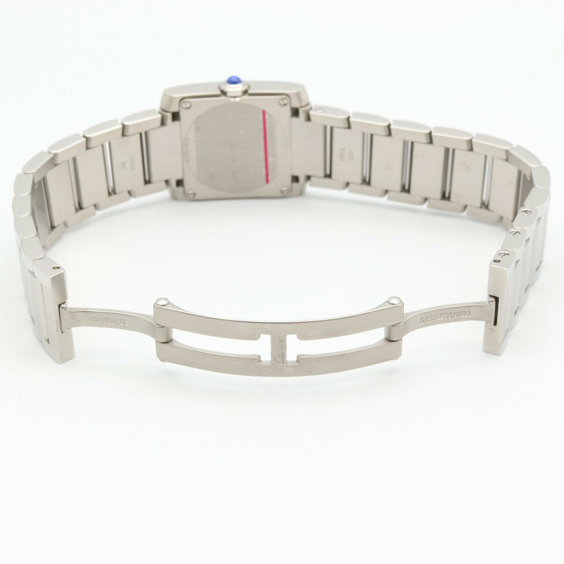 卡地亞 Tank Française SM 女士腕錶，不鏽鋼材質，銀色，型號 WSTA0065-3