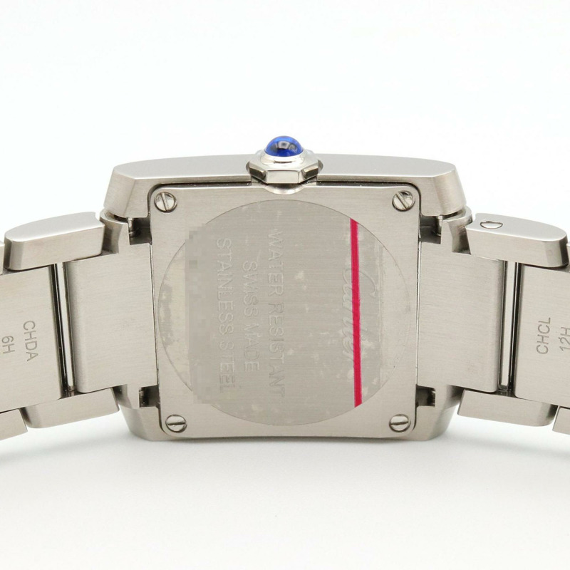 卡地亞 Tank Française SM 女士腕錶，不鏽鋼材質，銀色，型號 WSTA0065-4