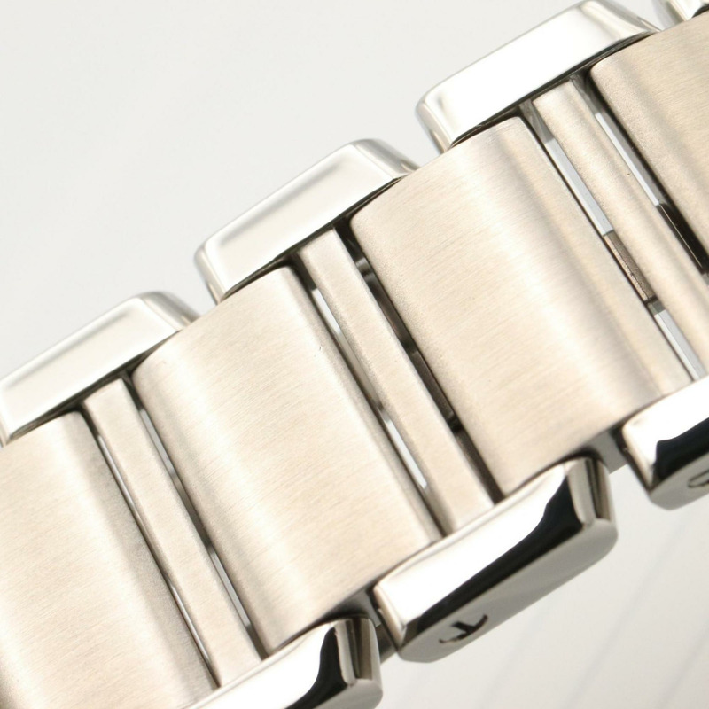 卡地亞 Tank Française 小號腕錶,不鏽鋼,女士,粉紅色,W51028Q3-14