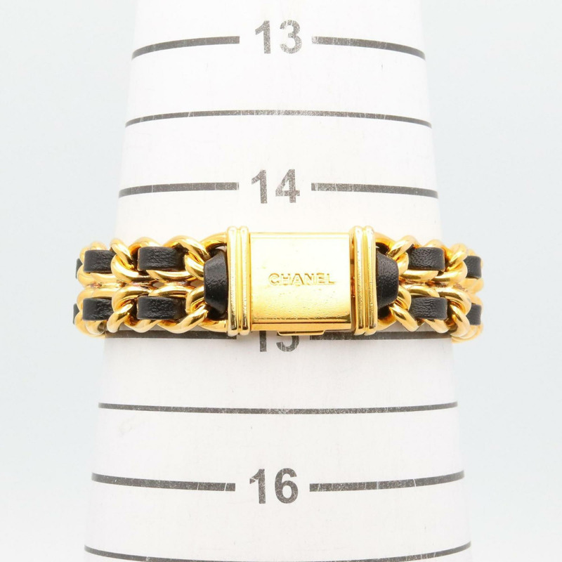 香奈兒 Premiere M 系列腕錶，鍍金錶殼，皮革錶帶，女士款，黑色，H0001-6