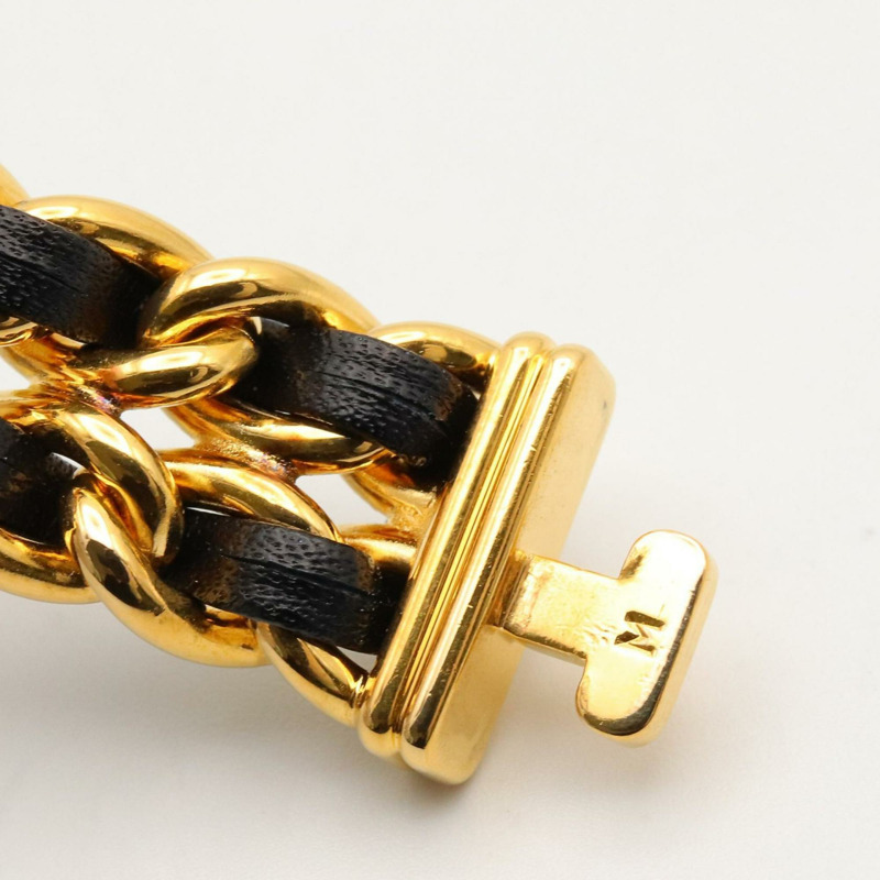 香奈兒 Premiere M 系列腕錶，鍍金錶殼，皮革錶帶，女士款，黑色，H0001-13