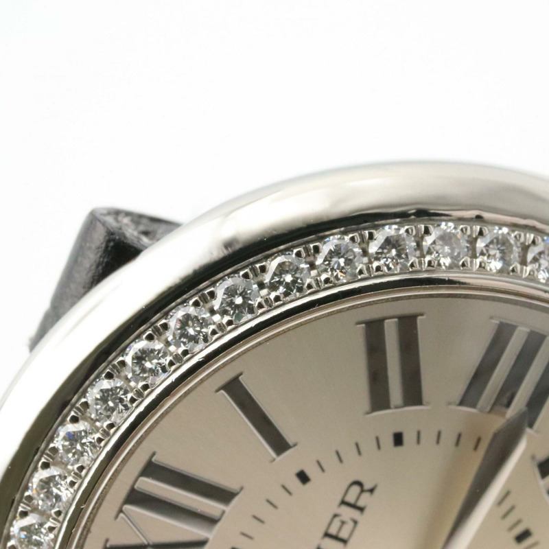 卡地亞 Ballon Blanc 女士腕錶,不鏽鋼鑲鑽,銀色,W4BL0003-10