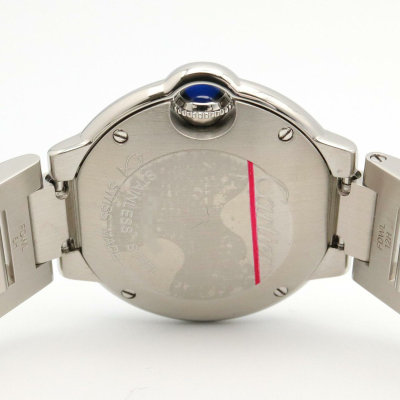 卡地亞 Ballon Bleu SM 腕錶,鑲鑽錶圈,不鏽鋼材質,銀色,女款,W4BB0015-4