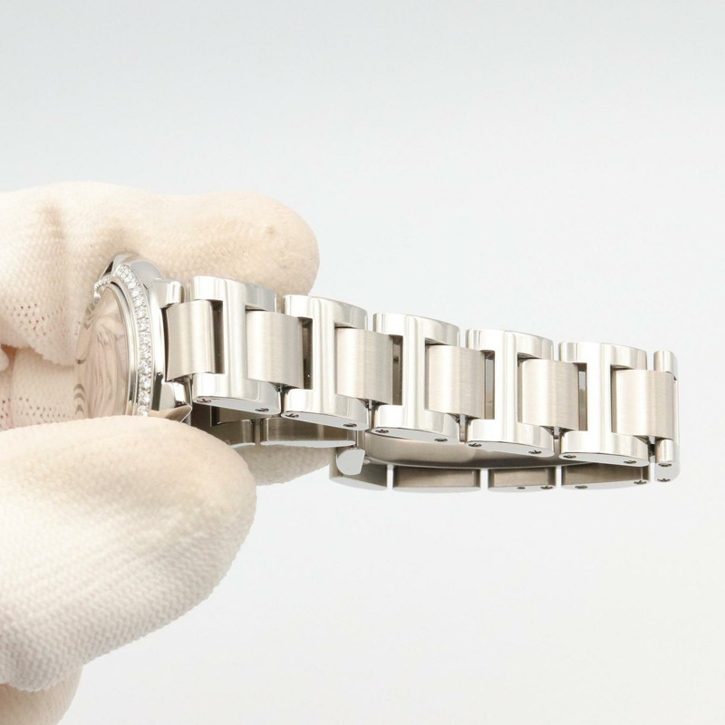 卡地亞 Ballon Bleu SM 腕錶,鑲鑽錶圈,不鏽鋼材質,銀色,女款,W4BB0015-7