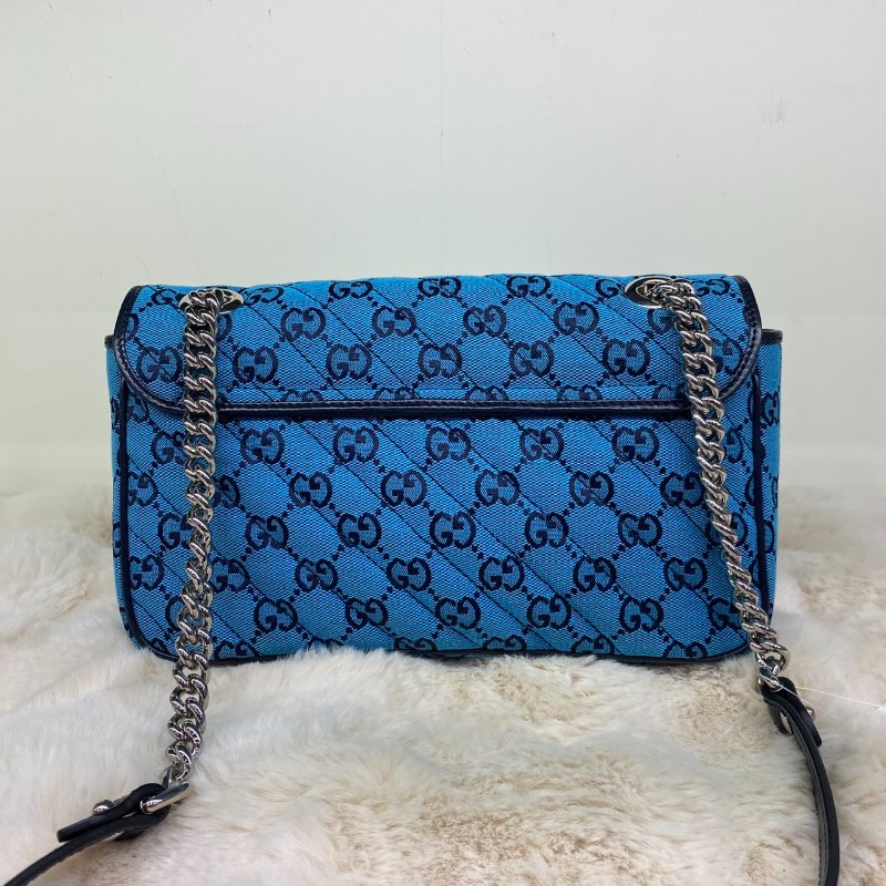 Gucci GG Marmont Matelassé 滿版銀扣側背包-2