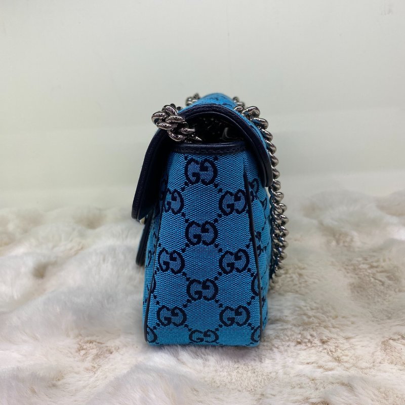 Gucci GG Marmont Matelassé 滿版銀扣側背包-4