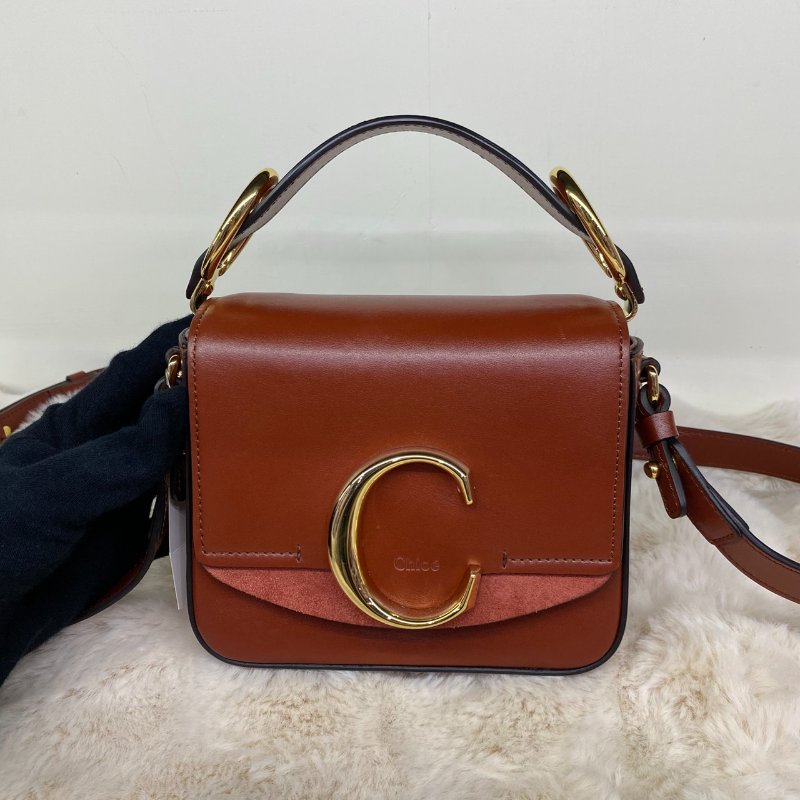 CHLOE C Bag皮拼接小牛皮手提/側背包-9