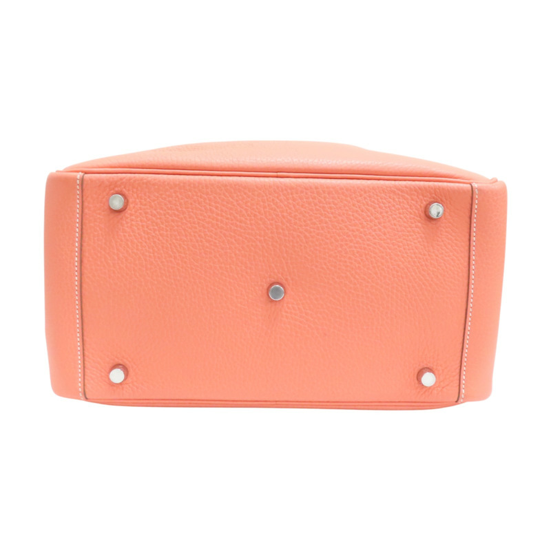 龍蝦粉色 Taurillon牛革 Lindy 30 肩背包 □Q刻 銀扣【HERMES 愛馬仕】-3