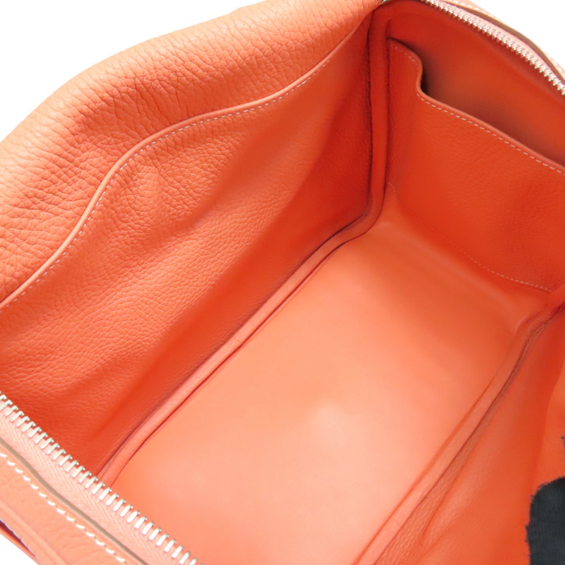 龍蝦粉色 Taurillon牛革 Lindy 30 肩背包 □Q刻 銀扣【HERMES 愛馬仕】-4