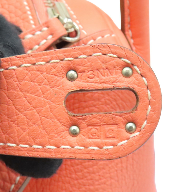 龍蝦粉色 Taurillon牛革 Lindy 30 肩背包 □Q刻 銀扣【HERMES 愛馬仕】-7