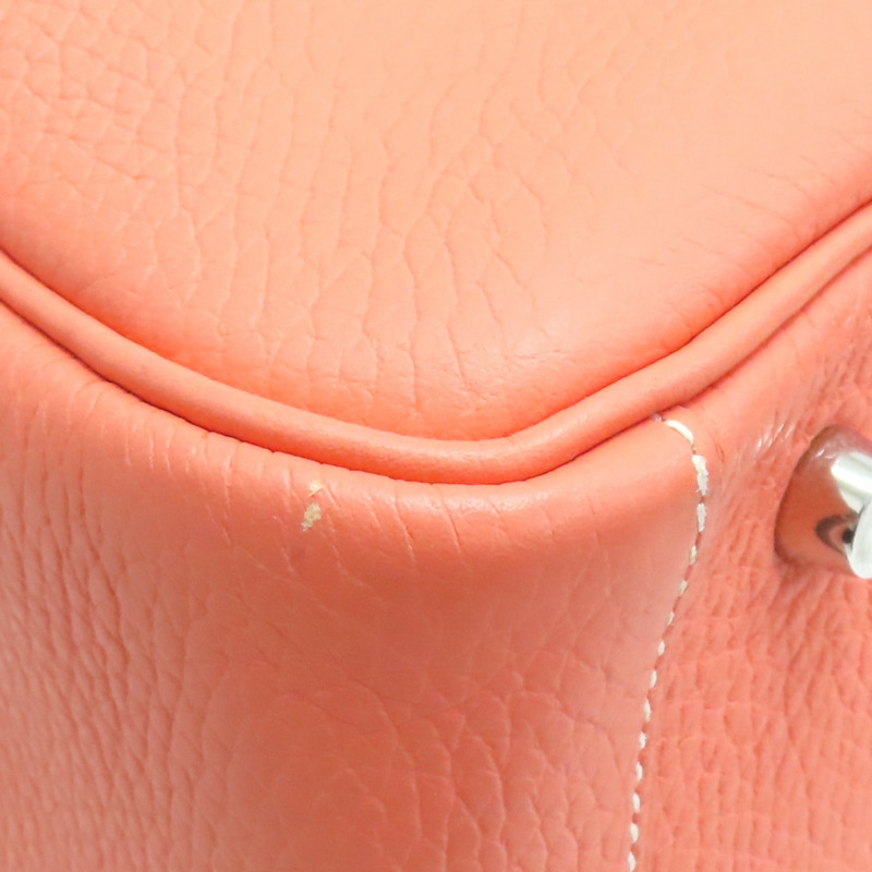 龍蝦粉色 Taurillon牛革 Lindy 30 肩背包 □Q刻 銀扣【HERMES 愛馬仕】-9