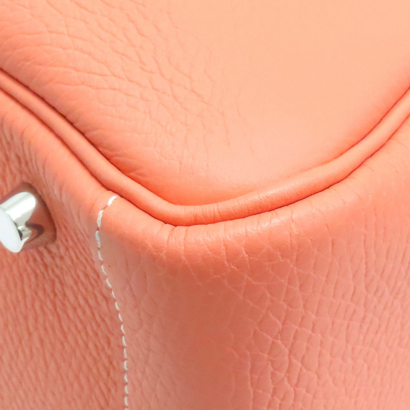 龍蝦粉色 Taurillon牛革 Lindy 30 肩背包 □Q刻 銀扣【HERMES 愛馬仕】-10