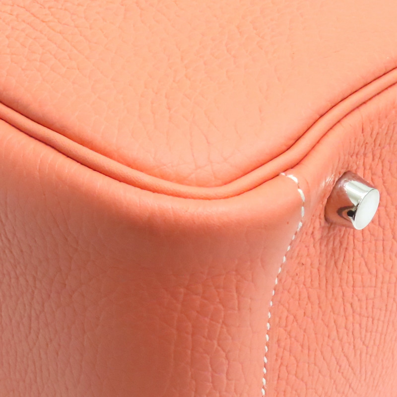 龍蝦粉色 Taurillon牛革 Lindy 30 肩背包 □Q刻 銀扣【HERMES 愛馬仕】-11