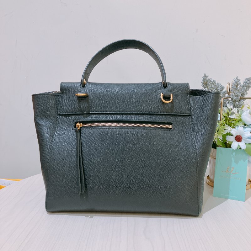 TK1920	Celine 賽琳鯰魚包 黑金  手提斜孭包 Black xGHW Micro Belt Bag-1