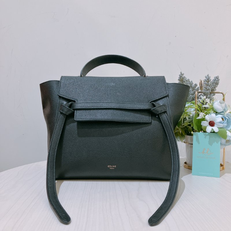 TK1920	Celine 賽琳鯰魚包 黑金  手提斜孭包 Black xGHW Micro Belt Bag-10