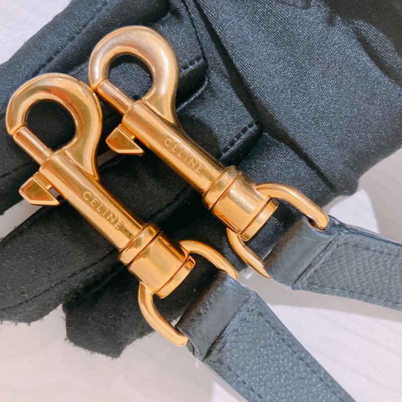 TK1920	Celine 賽琳鯰魚包 黑金  手提斜孭包 Black xGHW Micro Belt Bag-25