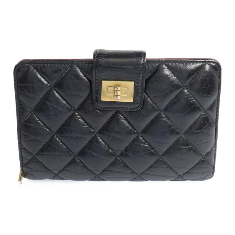 CHANEL 牛皮皮革2.55Wallet金扣錢包-0